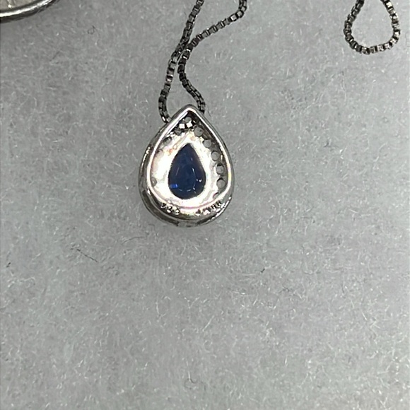 925 sapphire dainty necklace - Picture 4 of 5